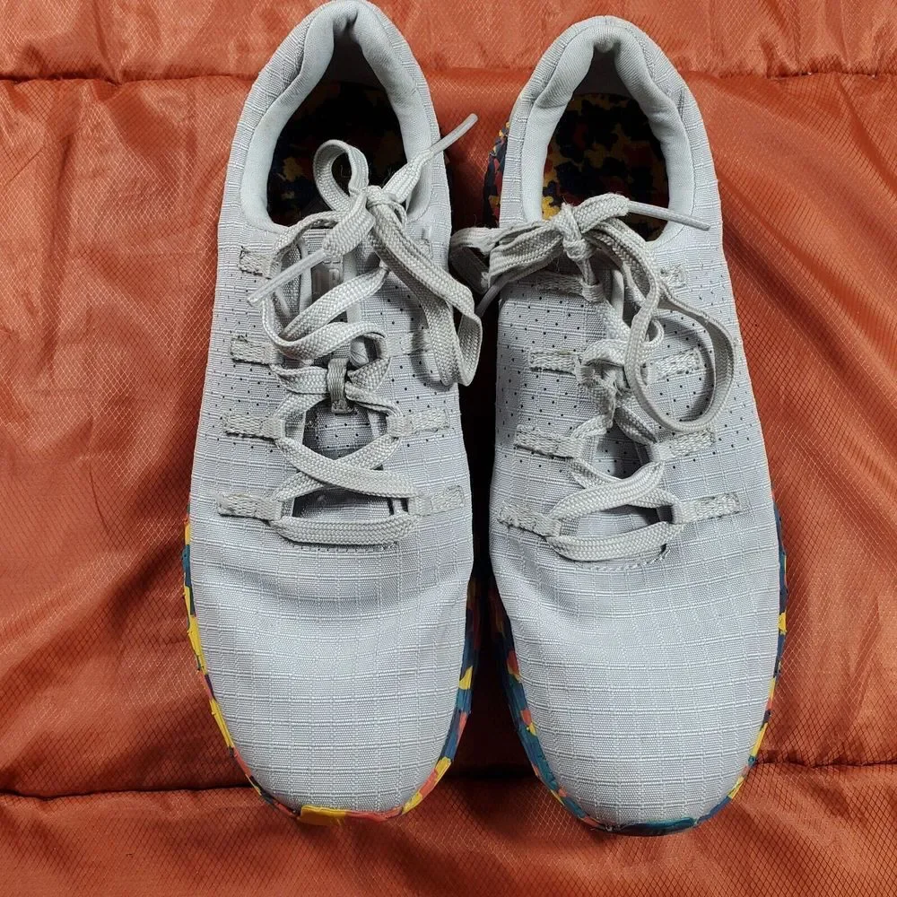 No Bull Men's Ripstop Runner‎ Arctic Gray Wild Marigold Mens Size 5.5, Women's 7